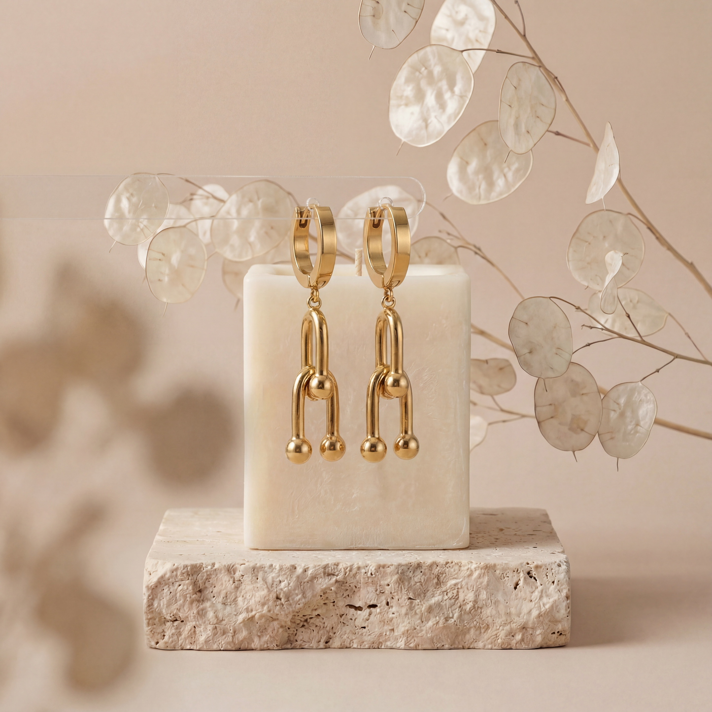 Pendientes colgantes con imperdible