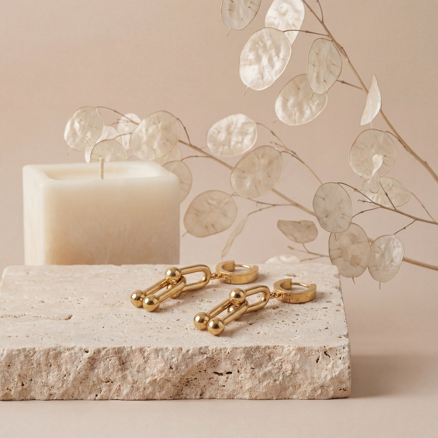 Pendientes colgantes con imperdible