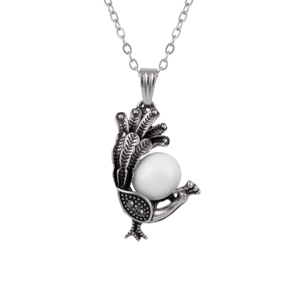 Leque Peacock Sea Foam Necklace