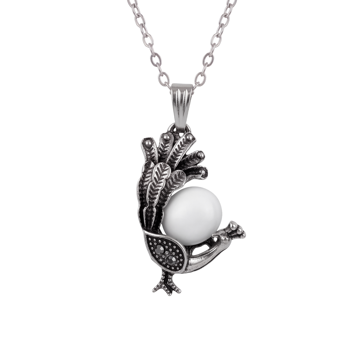 Leque Peacock Sea Foam Necklace