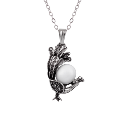 Leque Peacock Sea Foam Necklace
