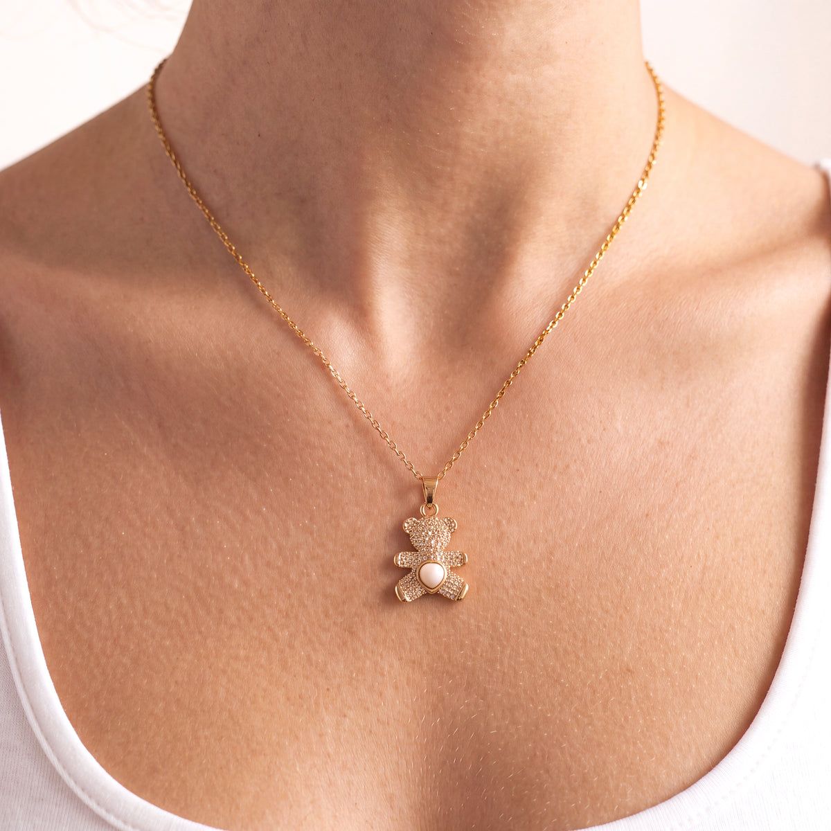 Ursinho Teddy Bear Sea Foam Necklace