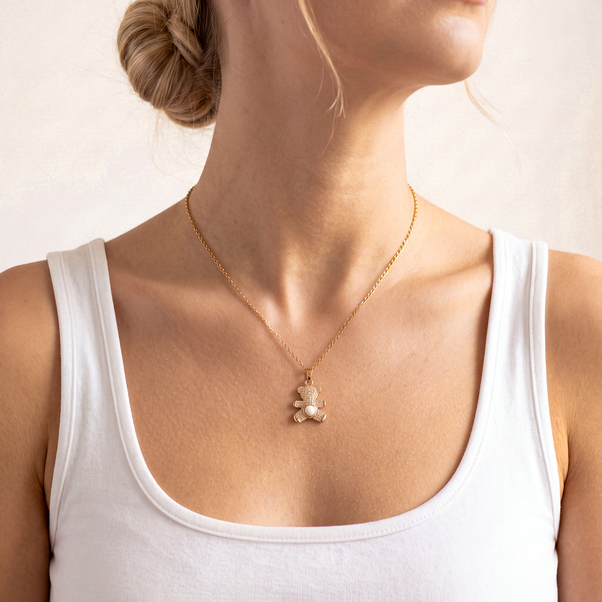 Ursinho Teddy Bear Sea Foam Necklace