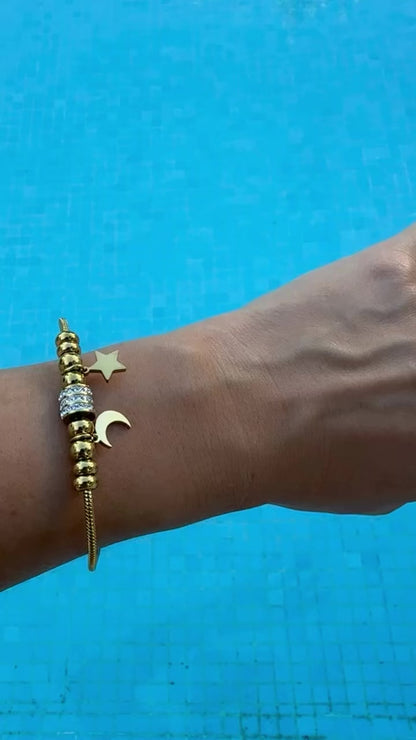 Moon and Star Charms Bracelet