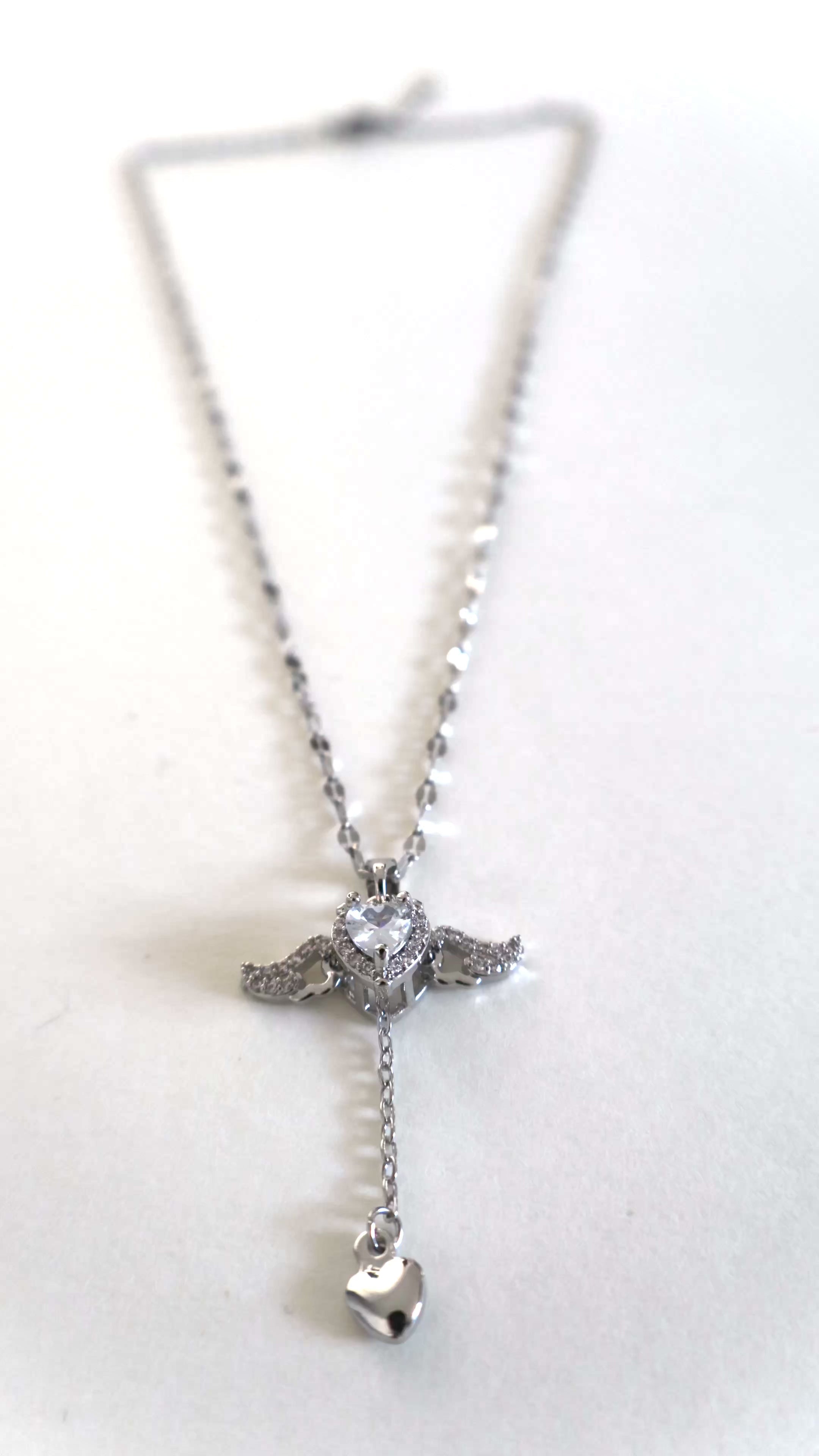 Winged Heart Pendant Necklace