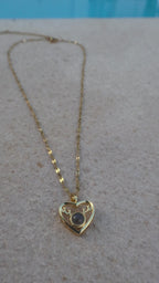 Antler Design Heart Pendant Necklace