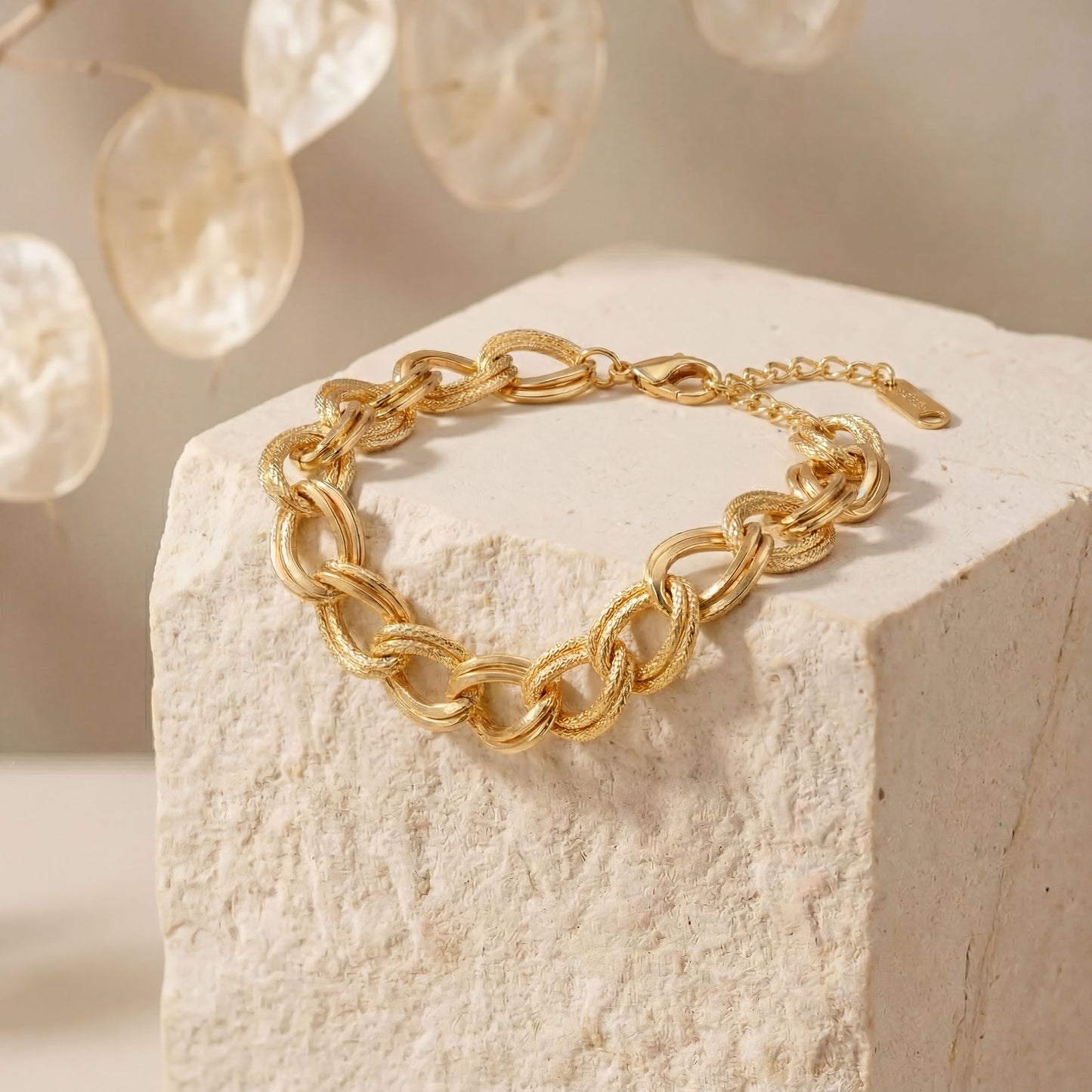 Gold Chain Chunky Link Bracelet